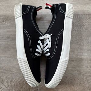 Thom Browne Canvas Heritage Sneakers Mens Size 44 EU 11 US Black White